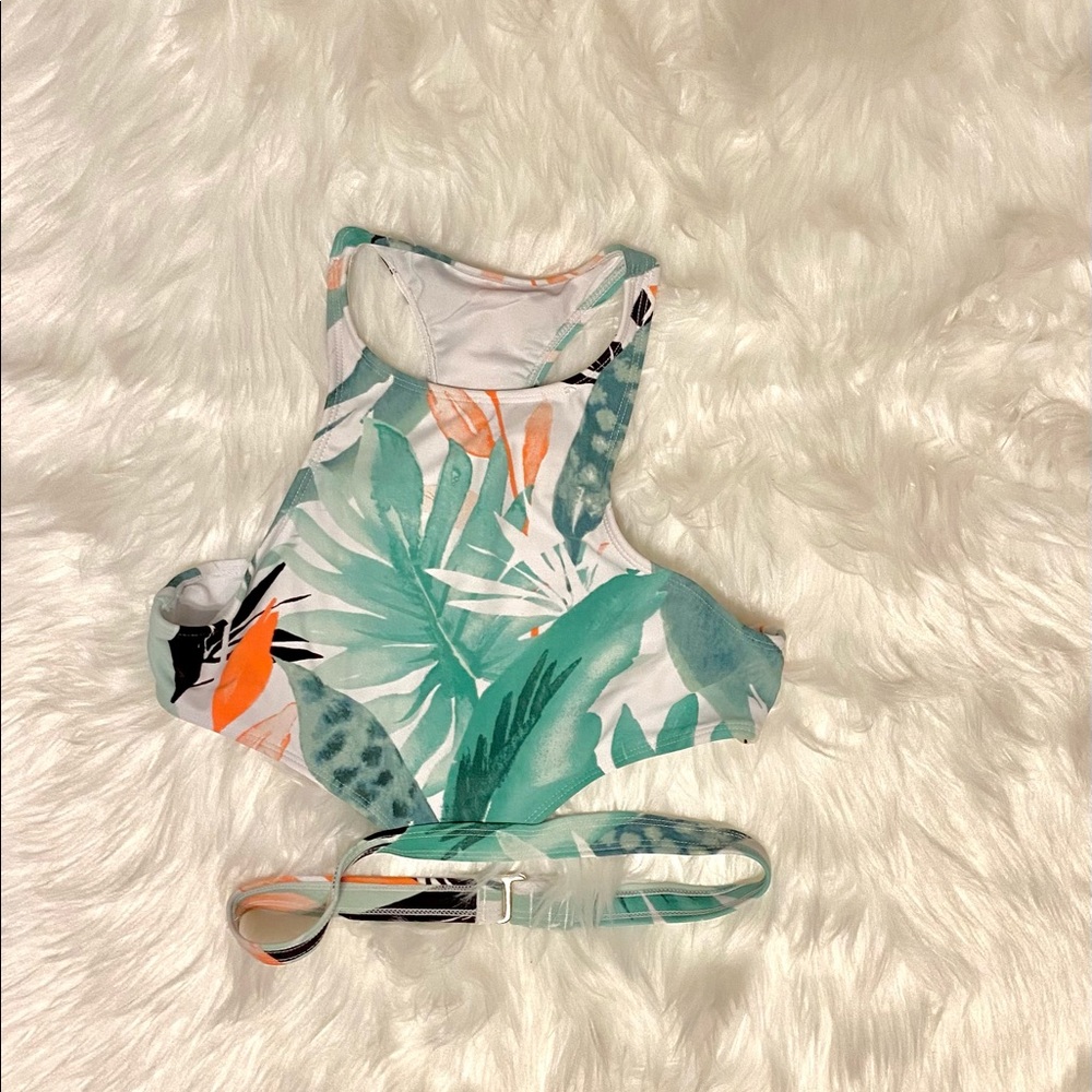 Floral swim top